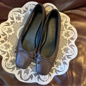 M. Gemi Dark Brown Leather Loafers/Ballet Flats